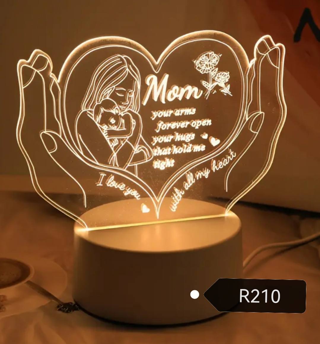 Mom LED Acrylic Night Lamp – R210